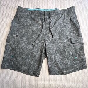 ZeroXposur Black Spray Swim Shorts XLarge Trunks Swimsuit UV‎ NWT Mens Stretch